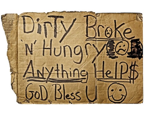 Hajléktalan-felirat