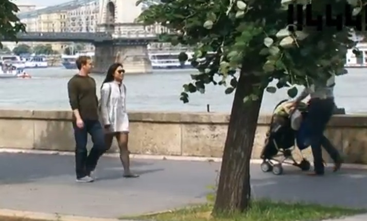 Mark Zuckerberg and Priscila Chan in Budapest, Hungary